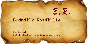 Budnár Rozália névjegykártya