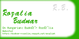 rozalia budnar business card